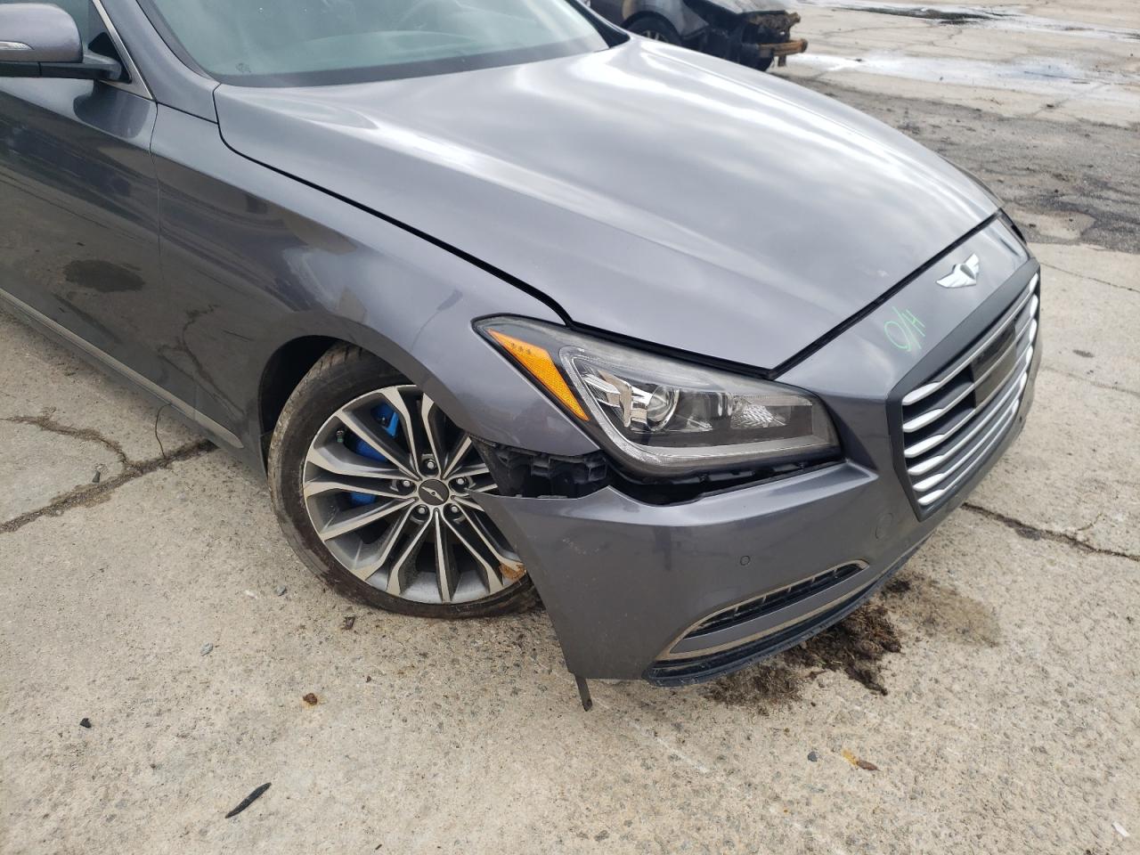 2015 Hyundai Genesis VIN KMHGN4JE2FU040952 Copart auction photo, front end damage thumbnail 9