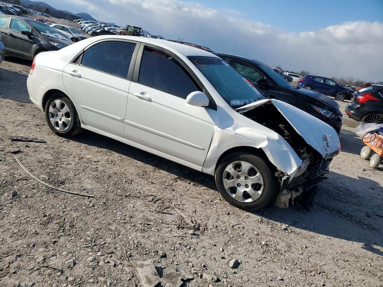 2008 KIA Spectra VIN KNAFE121185505063 Copart auction photo, front end damage thumbnail 4