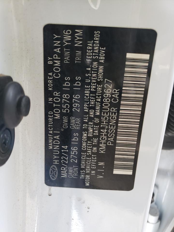 2014 Hyundai Equus VIN KMHGH4JH5EU089627 Copart auction photo, rear end damage thumbnail 12