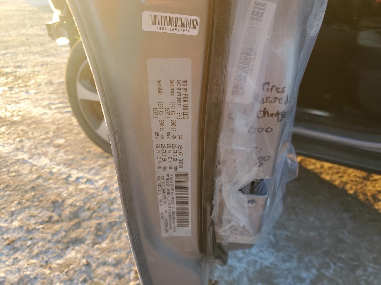 2019 Jeep Grand Cherokee VIN 1C4PJLDB6KD433701 Copart auction photo, front end / hail damage thumbnail 12