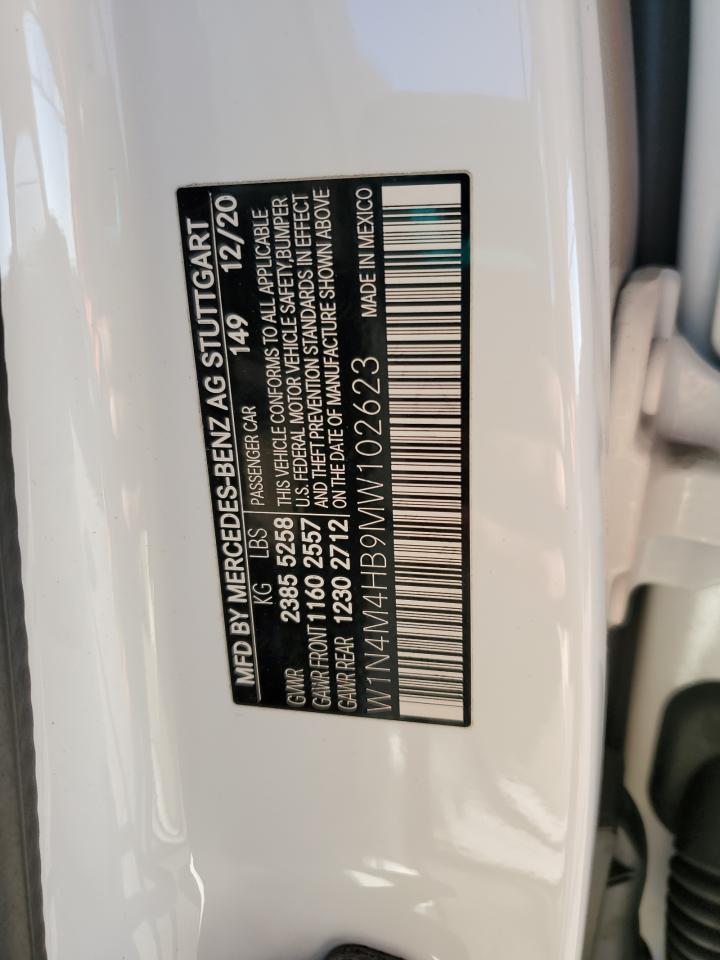 2021 Mercedes-Benz GLB VIN W1N4M4HB9MW102623 Copart auction photo, front end damage thumbnail 15