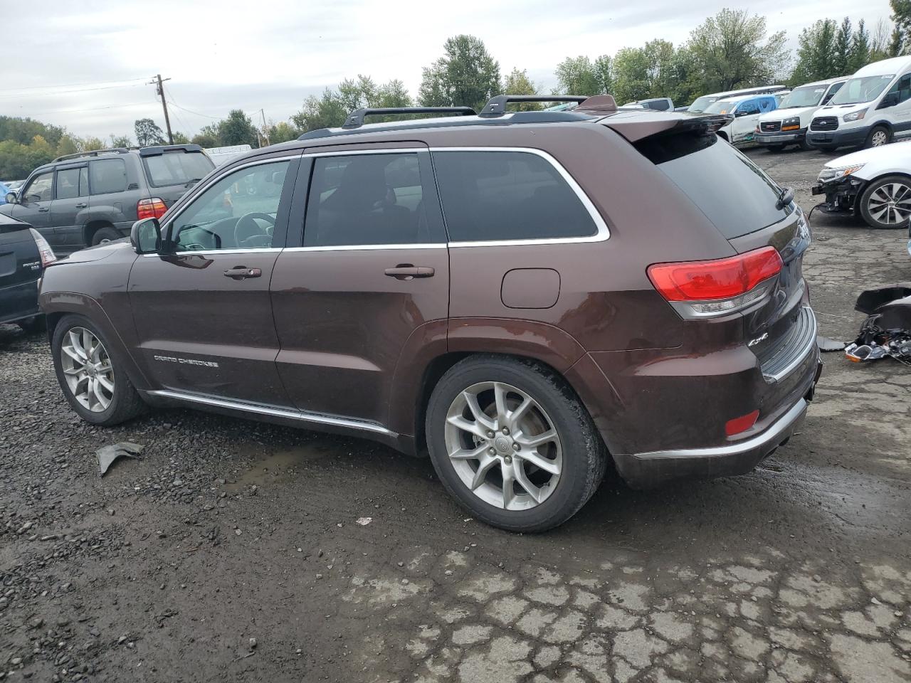 2015 Jeep Grand Cherokee VIN 1C4RJFJG3FC680874 Copart auction photo, front end / side damage thumbnail 2