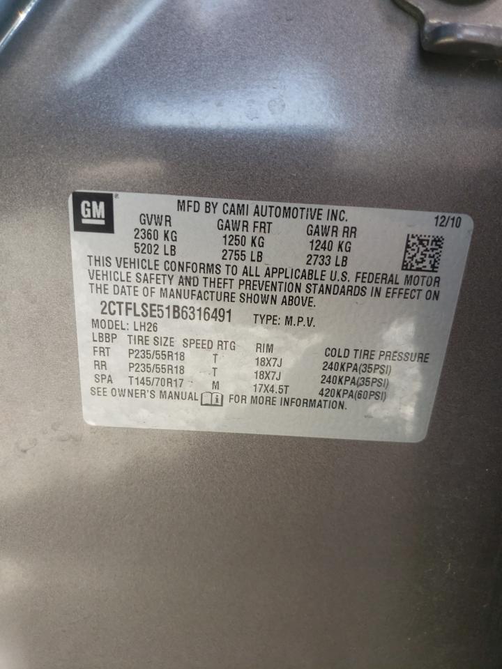 2011 GMC Terrain VIN 2CTFLSE51B6316491 Copart auction photo, front end damage thumbnail 13