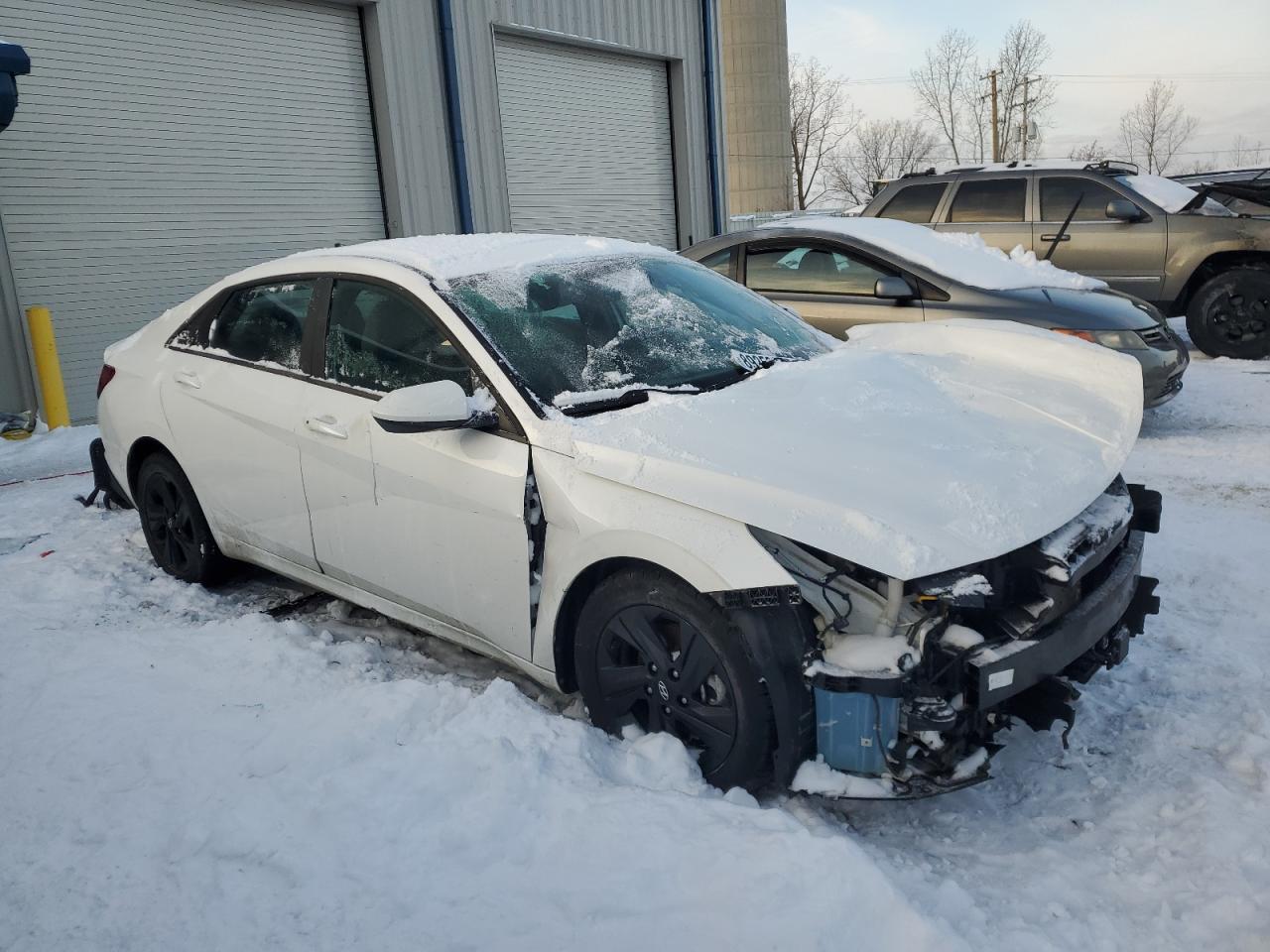2022 Hyundai Elantra VIN 5NPLS4AG9NH059780 Copart auction photo, front end / side damage thumbnail 4