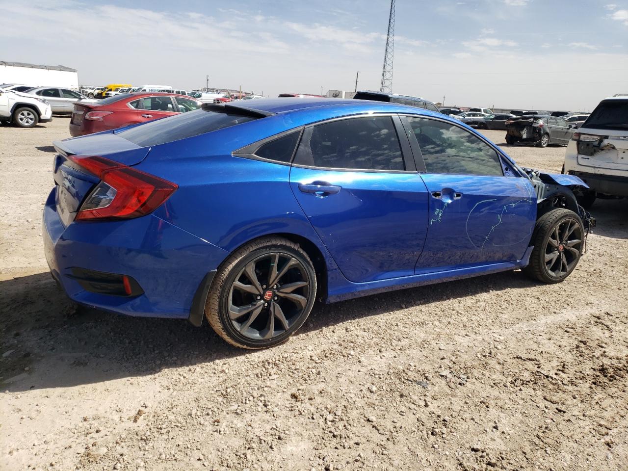 2019 Honda Civic VIN 19XFC2F89KE013799 Copart auction photo, front end damage thumbnail 3
