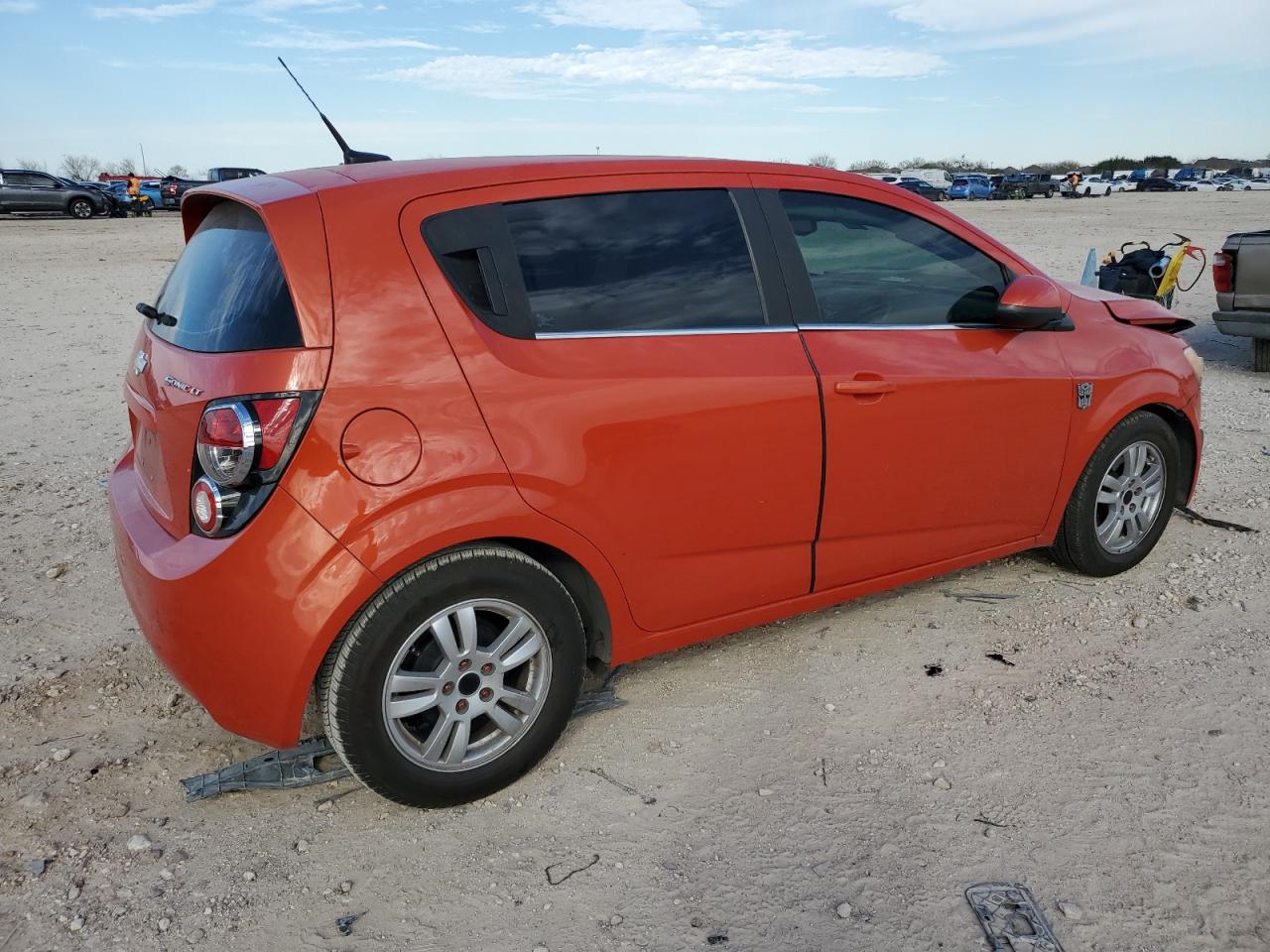 2012 Chevrolet Sonic VIN 1G1JD6SHXC4125785 Copart auction photo, front end / minor dent/scratches damage thumbnail 3
