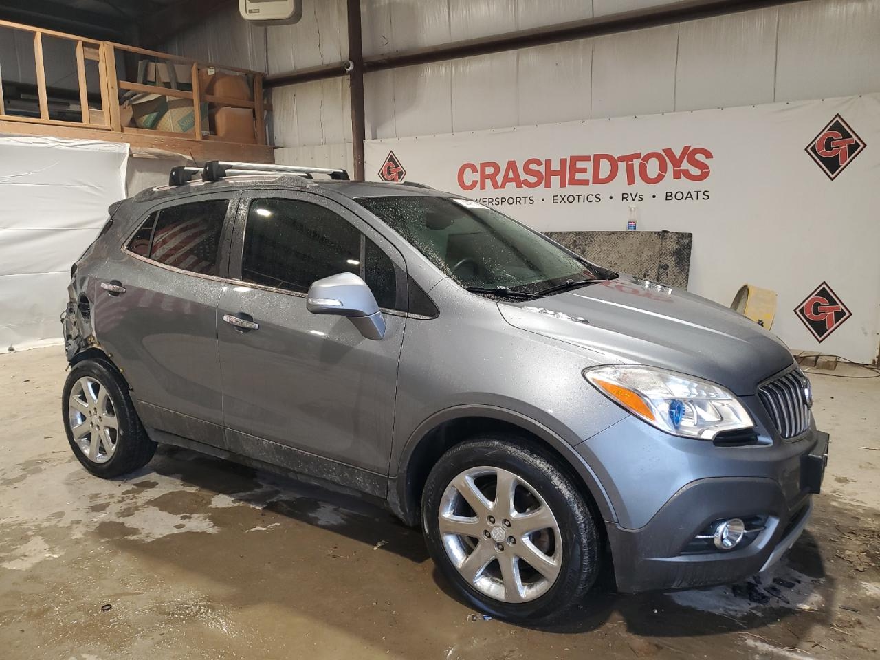 2014 Buick Encore VIN KL4CJCSB4EB704671 Copart auction photo, rear end / side damage thumbnail 4