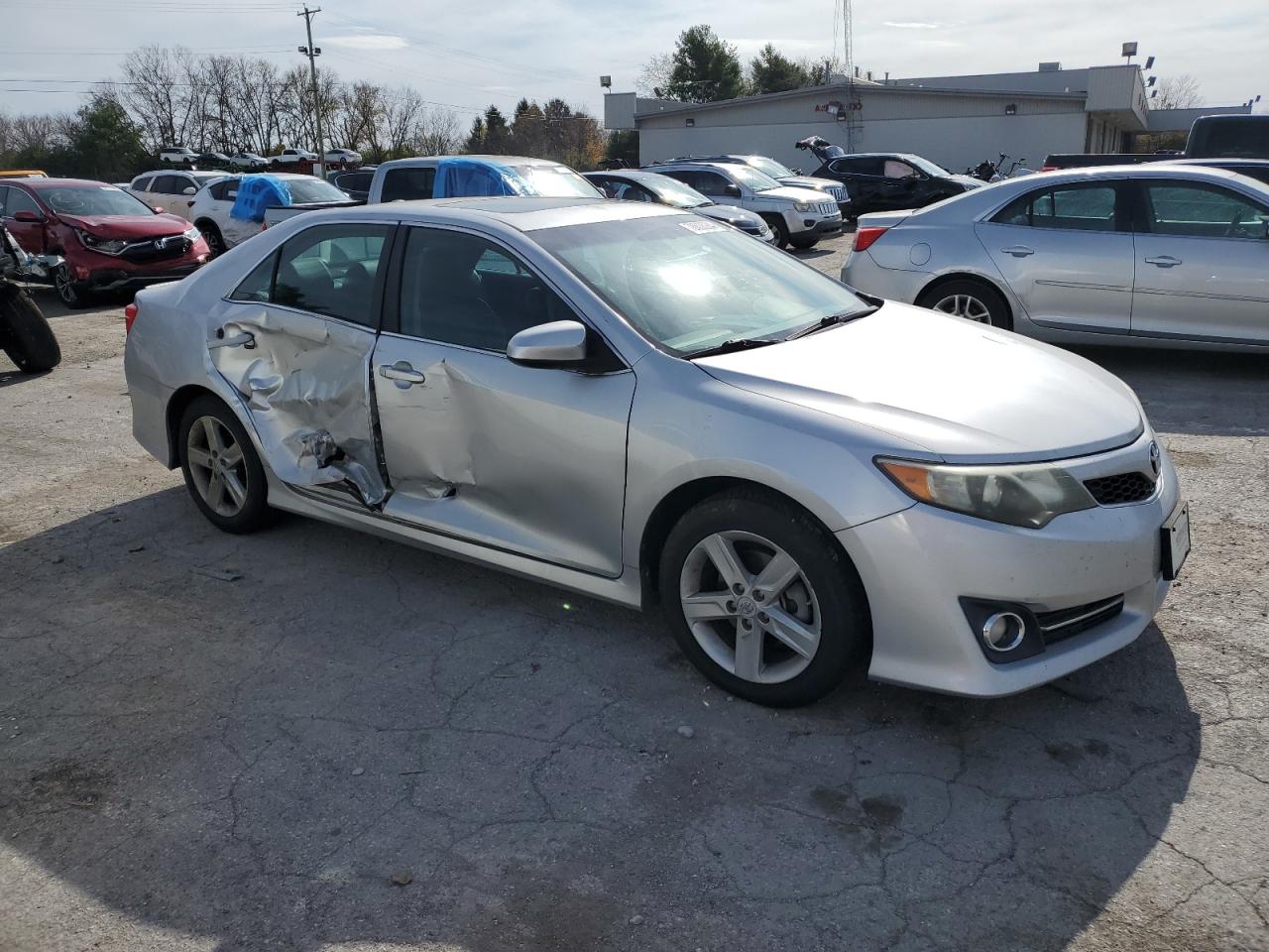 2012 Toyota Camry VIN 4T1BF1FK3CU037008 Copart auction photo, side / rear end damage thumbnail 4