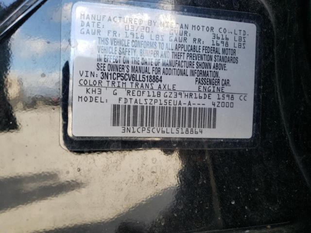 2020 Nissan Kicks VIN 3N1CP5CV6LL518864 Copart auction photo, side damage thumbnail 12