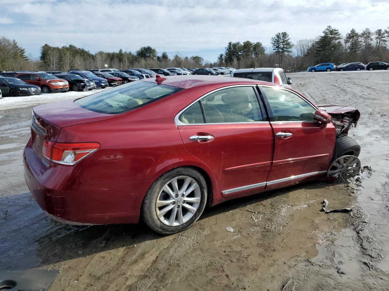 2012 Lexus ES VIN JTHBK1EG7C2500839 Copart auction photo, front end / top/roof damage thumbnail 3