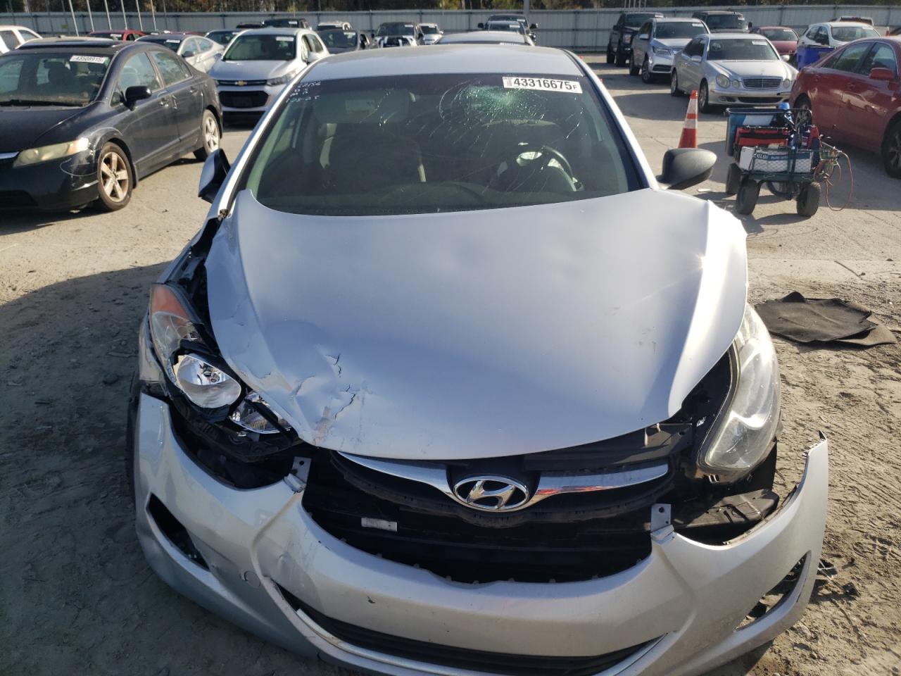 2012 Hyundai Elantra VIN 5NPDH4AE1CH122949 Copart auction photo, front end damage thumbnail 5