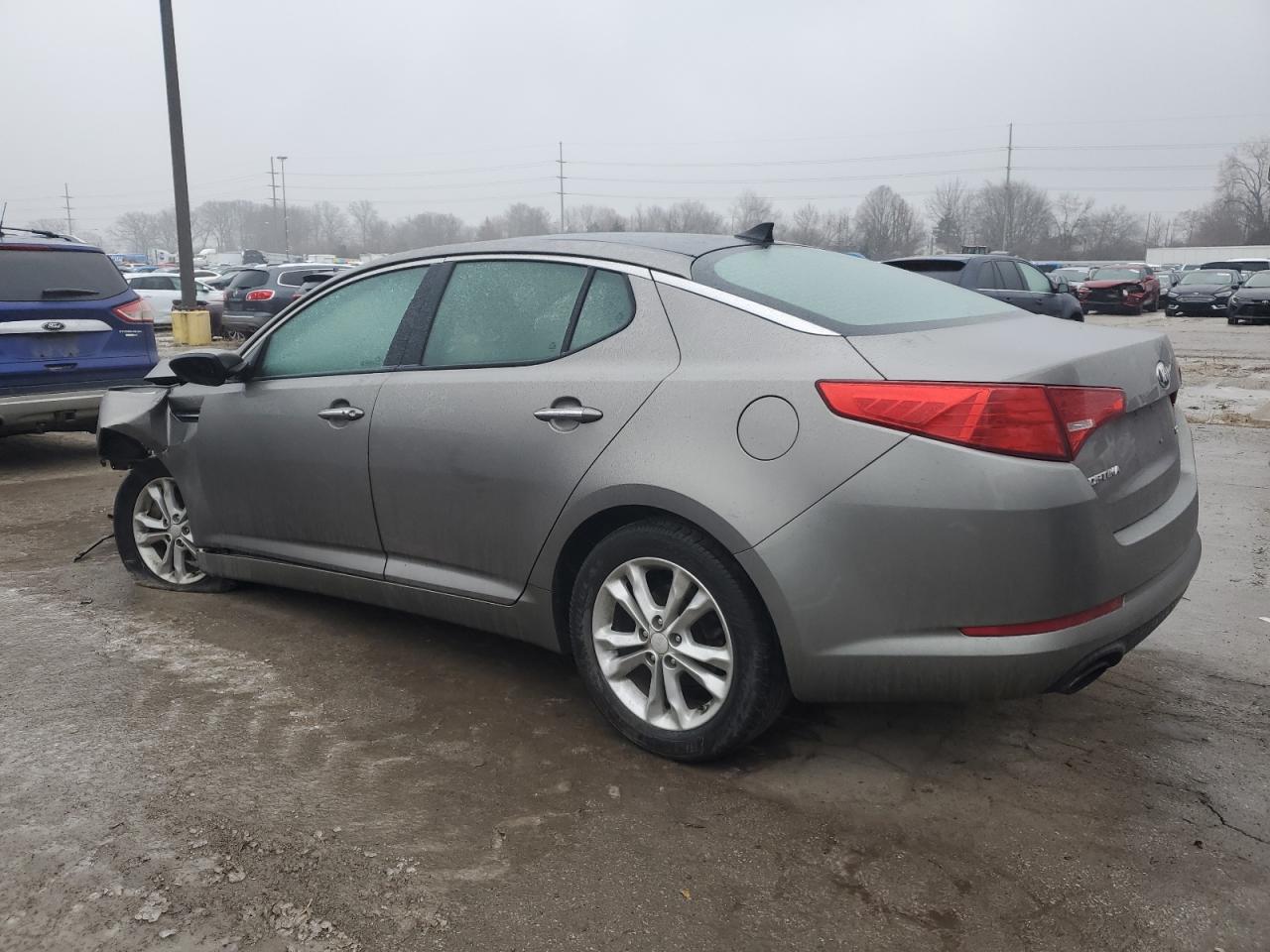 2013 KIA Optima VIN 5XXGN4A73DG168299 Copart auction photo, front end / side damage thumbnail 2