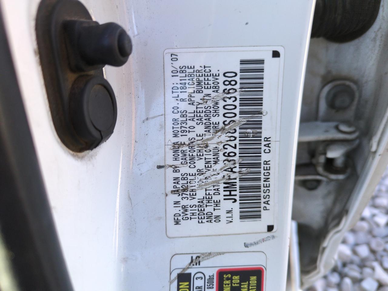 2008 Honda Civic VIN JHMFA36268S003680 Copart auction photo, front end damage thumbnail 12