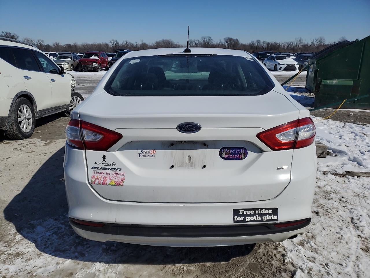 2015 Ford Fusion VIN 3FA6P0H76FR186097 Copart auction photo, rear end damage thumbnail 6