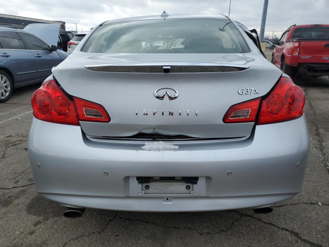 2013 Infiniti G VIN JN1CV6AR4DM352076 Copart auction photo, all over damage thumbnail 6