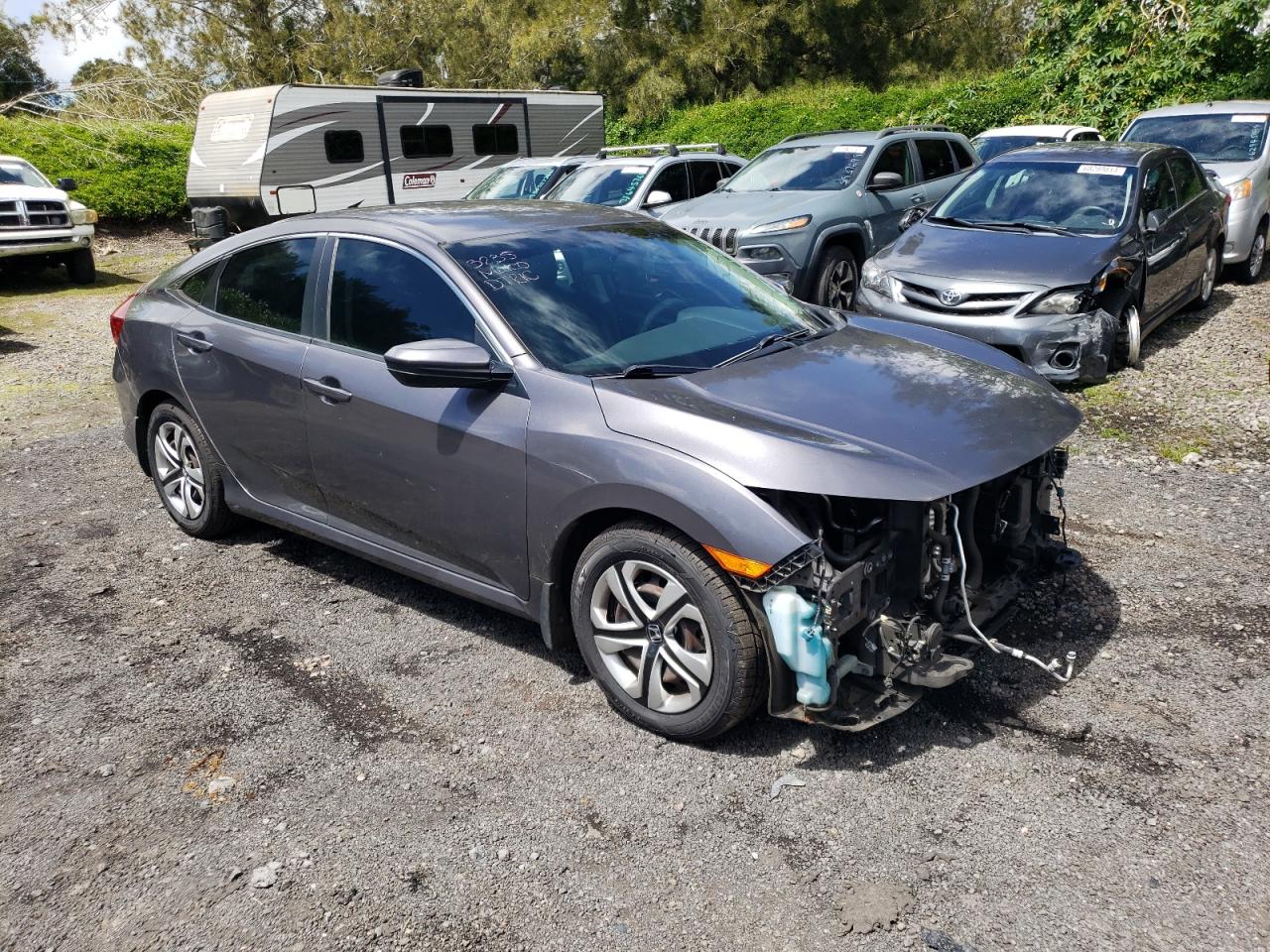 2017 Honda Civic VIN 2HGFC2F50HH526749 Copart auction photo, front end damage thumbnail 4