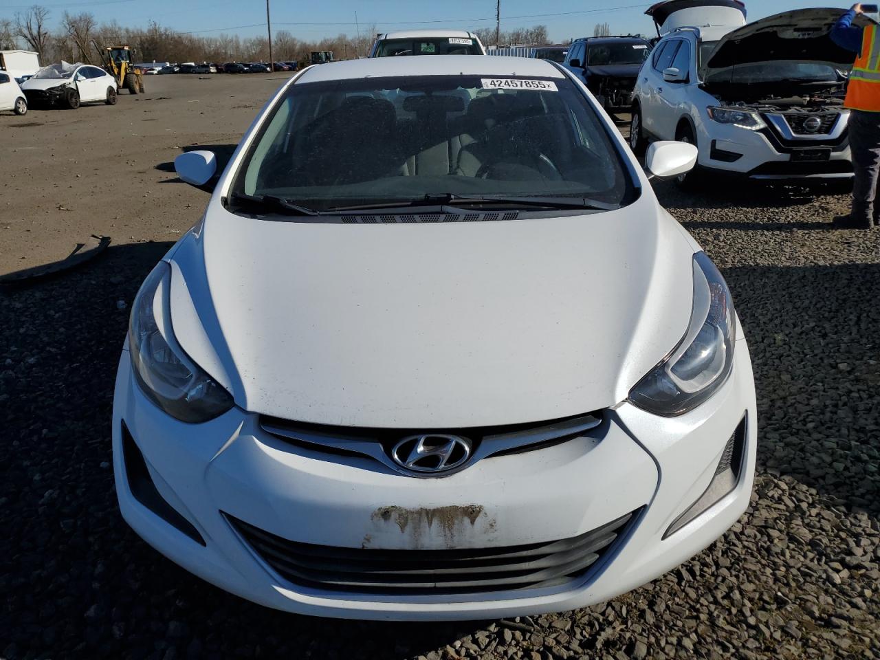 2016 Hyundai Elantra VIN 5NPDH4AEXGH711505 Copart auction photo, rear end / undercarriage damage thumbnail 5