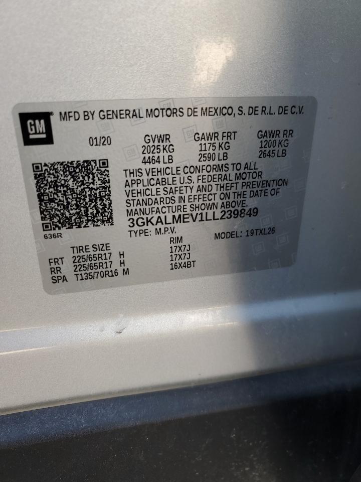 2020 GMC Terrain VIN 3GKALMEV1LL239849 Copart auction photo, front end damage thumbnail 14