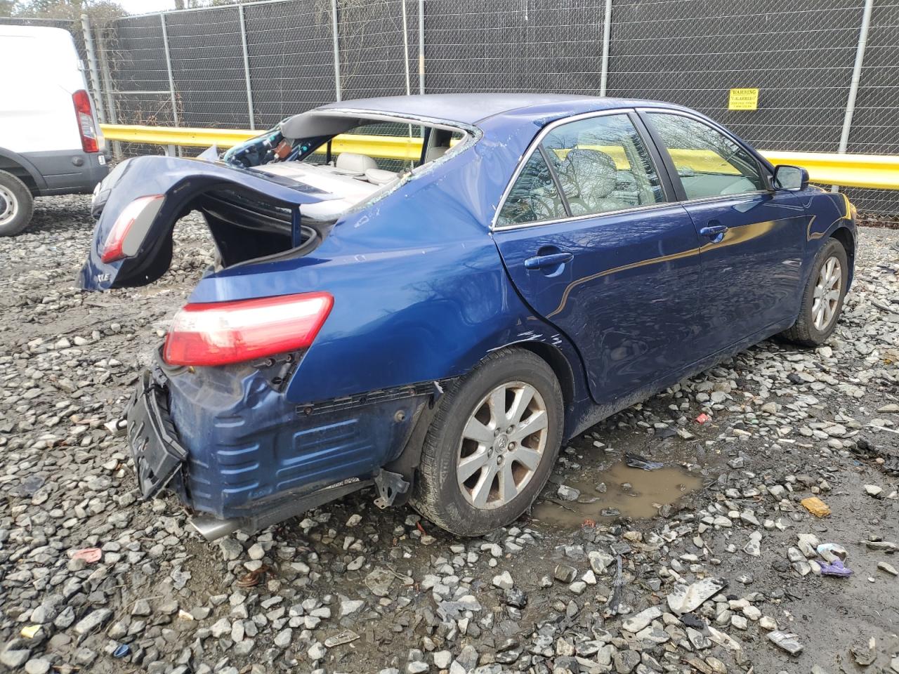 2007 Toyota Camry VIN JTNBK46K073021955 Copart auction photo, rear end / side damage thumbnail 3