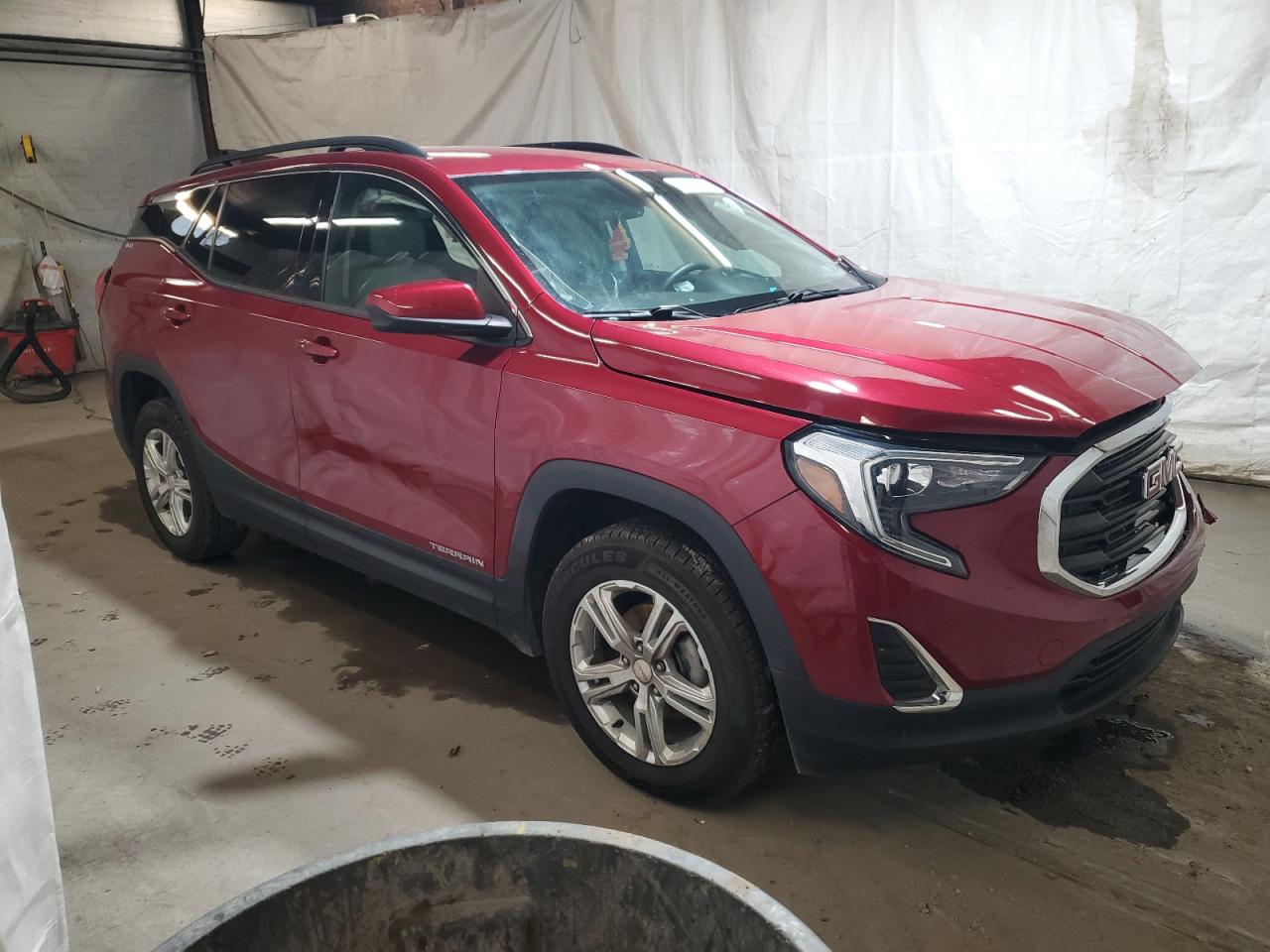 2018 GMC Terrain VIN 3GKALTEV4JL155029 Copart auction photo, front end / side damage thumbnail 4