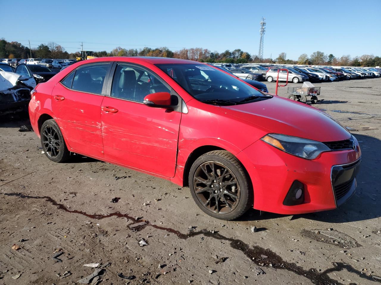 2016 Toyota Corolla VIN 2T1BURHE4GC501605 Copart auction photo, front end / side damage thumbnail 4
