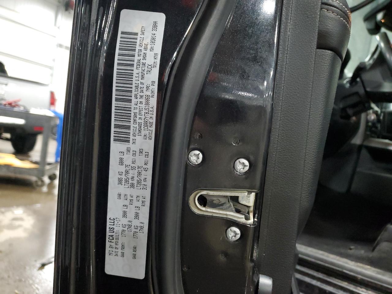 2018 RAM 1500 VIN 1C6RR7YT8JS180068 Copart auction photo, front end damage thumbnail 12
