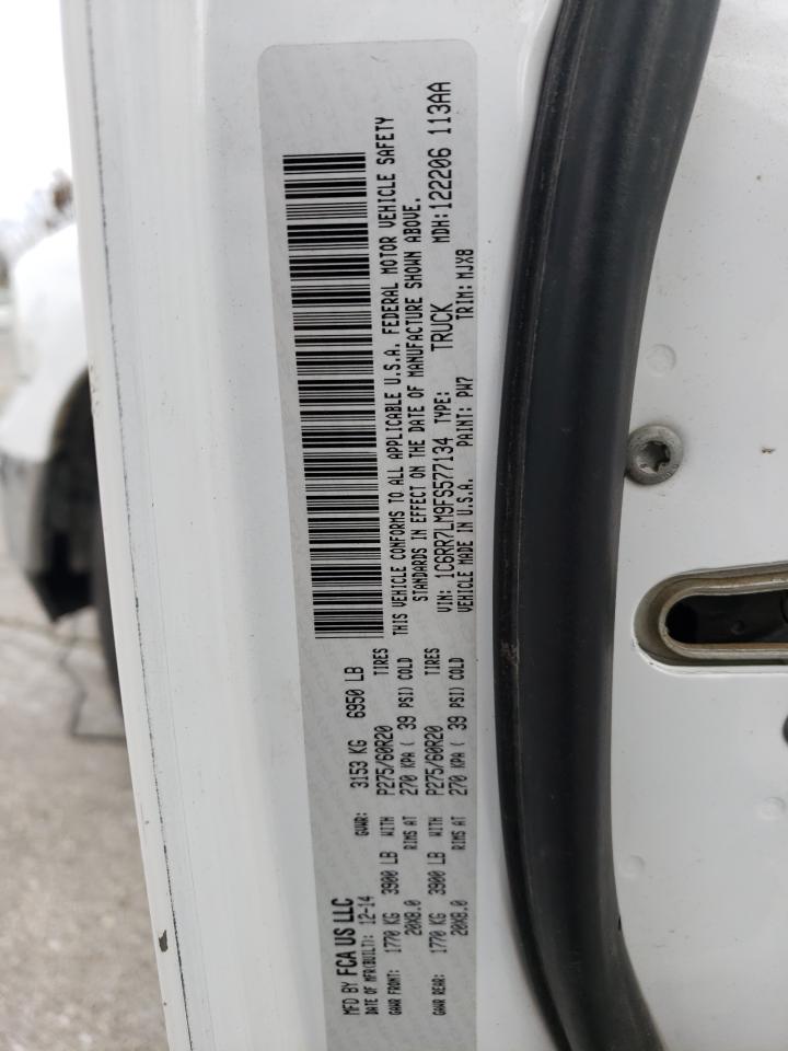 2015 RAM 1500 VIN 1C6RR7LM9FS577134 Copart auction photo, rear end / side damage thumbnail 14