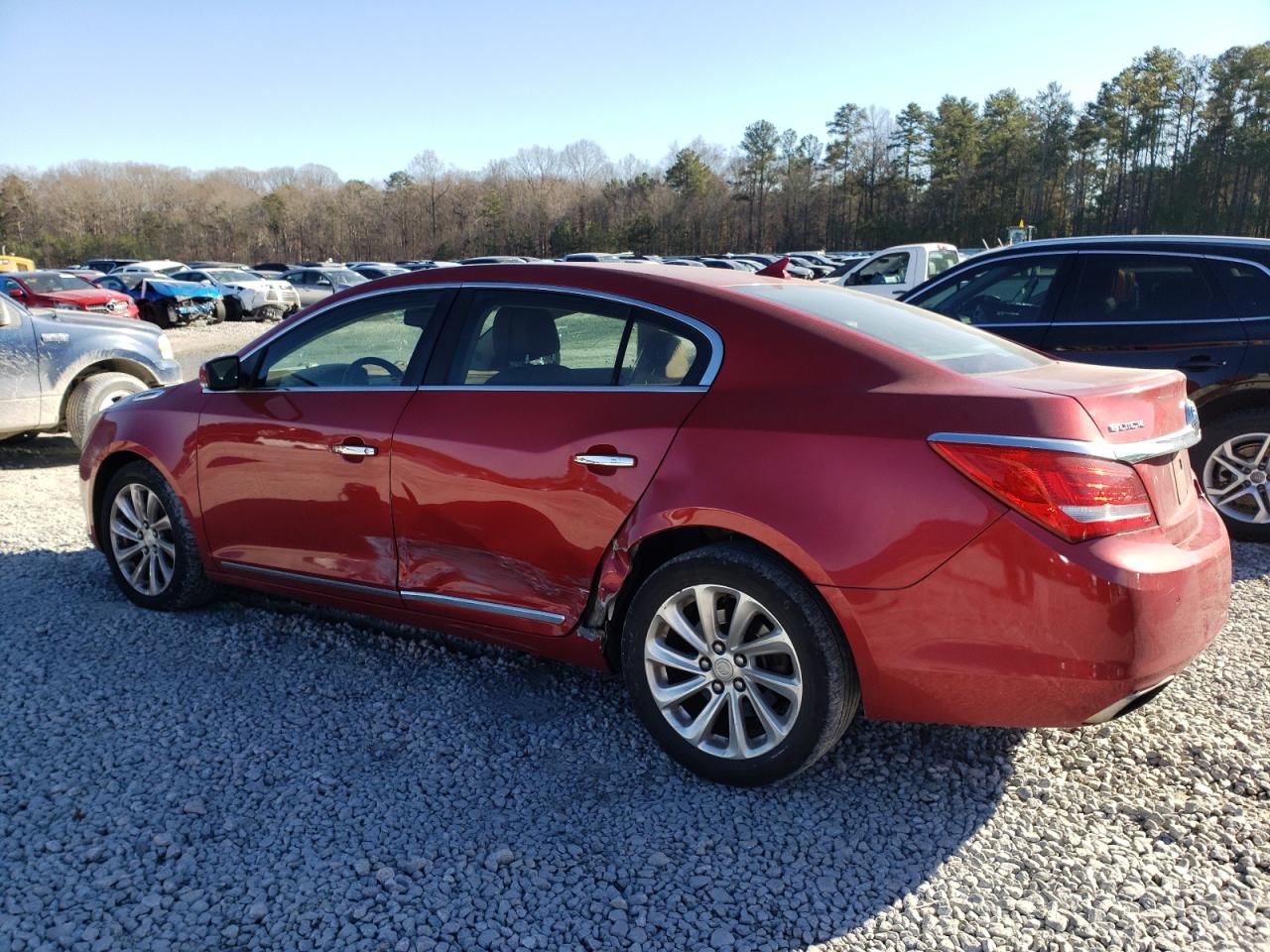 2014 Buick LaCrosse VIN 1G4GB5G38EF235414 Copart auction photo, rear end / side damage thumbnail 2