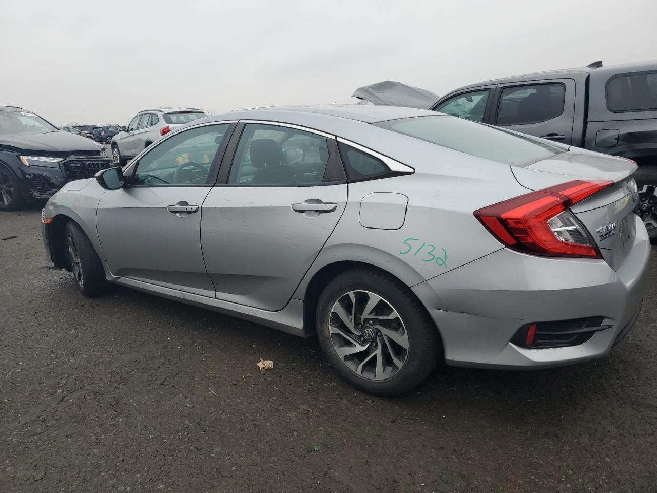 2016 Honda Civic VIN 2HGFC2F8XGH574719 Copart auction photo, front end / rear end damage thumbnail 2