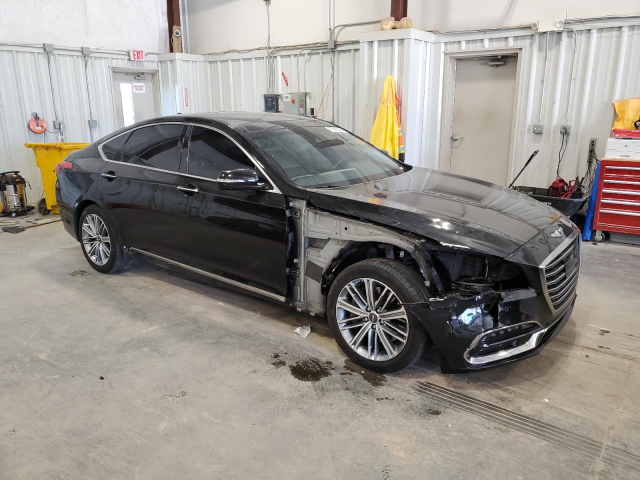2018 Genesis G80 VIN KMHGN4JE7JU232778 Copart auction photo, front end damage thumbnail 4