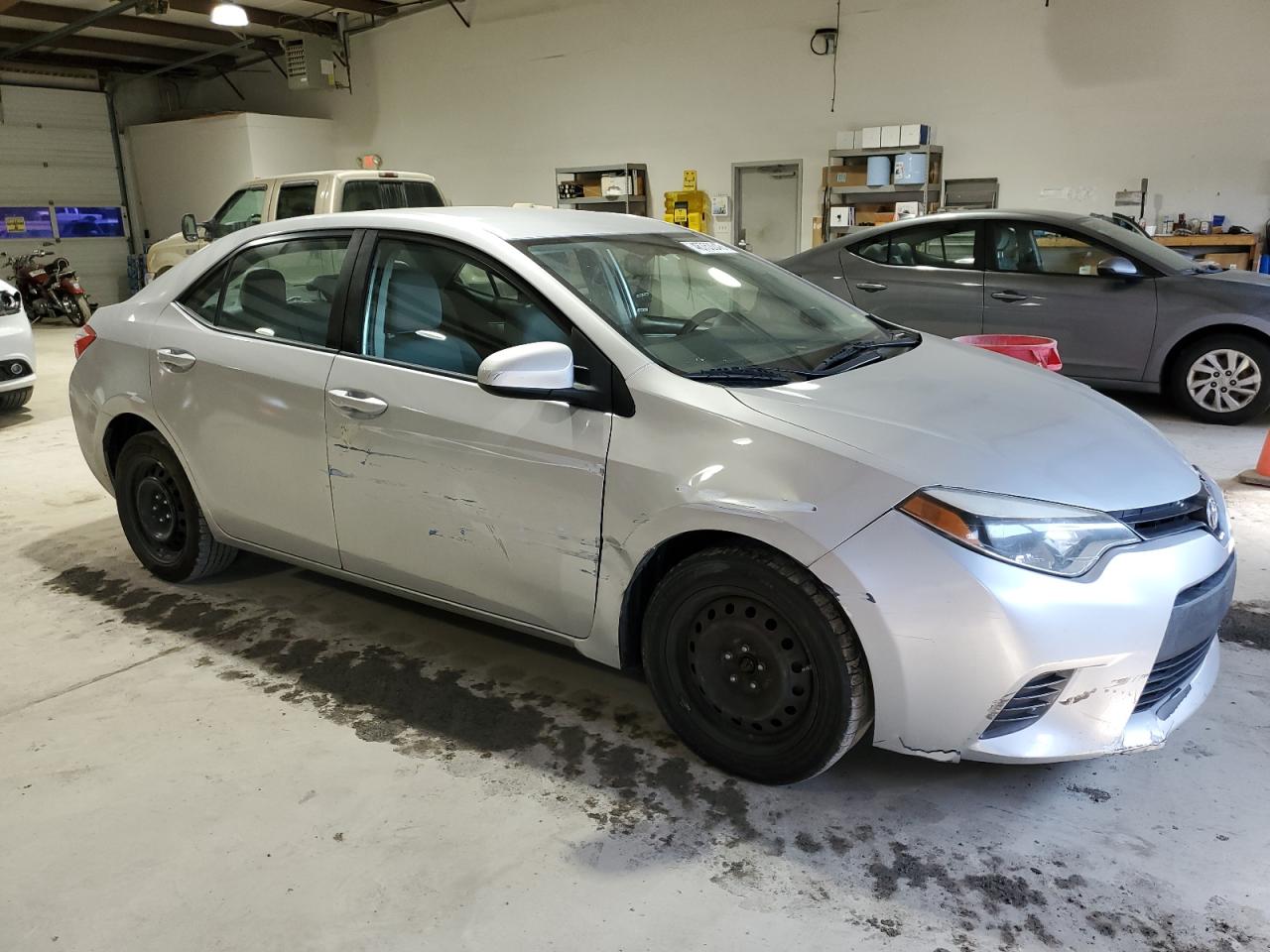 2016 Toyota Corolla VIN 5YFBURHE5GP554412 Copart auction photo, side / front end damage thumbnail 4