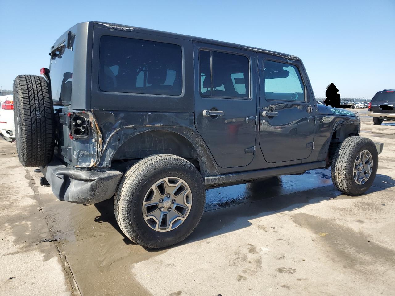 2016 Jeep Wrangler VIN 1C4BJWFG6GL197391 Copart auction photo, side / rear end damage thumbnail 3