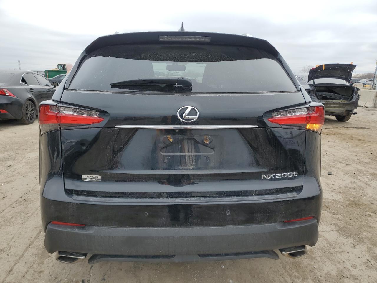 2016 Lexus NX VIN JTJBARBZ3G2087376 Copart auction photo, side / front end damage thumbnail 6