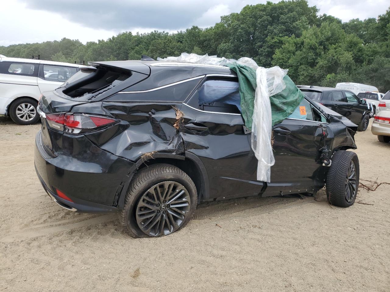 2022 Lexus RX VIN 2T2HZMDA5NC329272 Copart auction photo, all over damage thumbnail 3