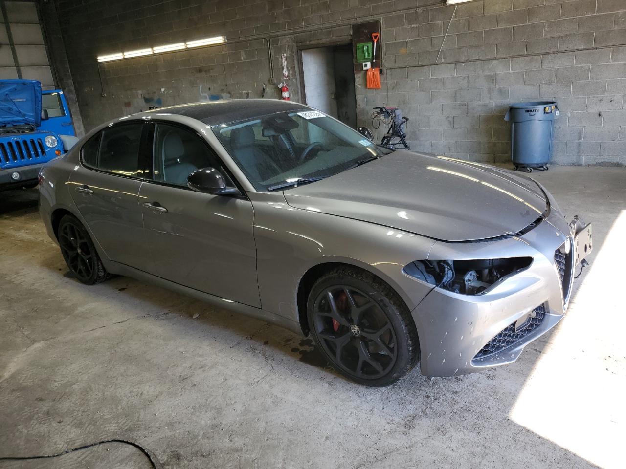 2021 Alfa Romeo Giulia VIN ZARFANBN4M7644262 Copart auction photo, front end / side damage thumbnail 4