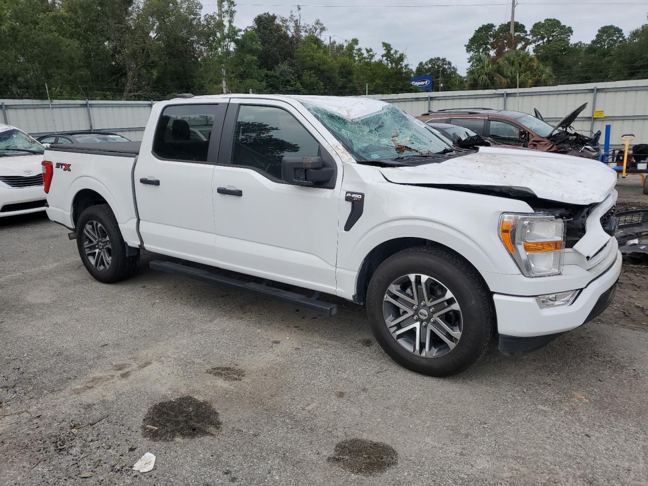 2022 Ford F-150 VIN 1FTEW1CP8NKE58965 Copart auction photo, top/roof damage thumbnail 4