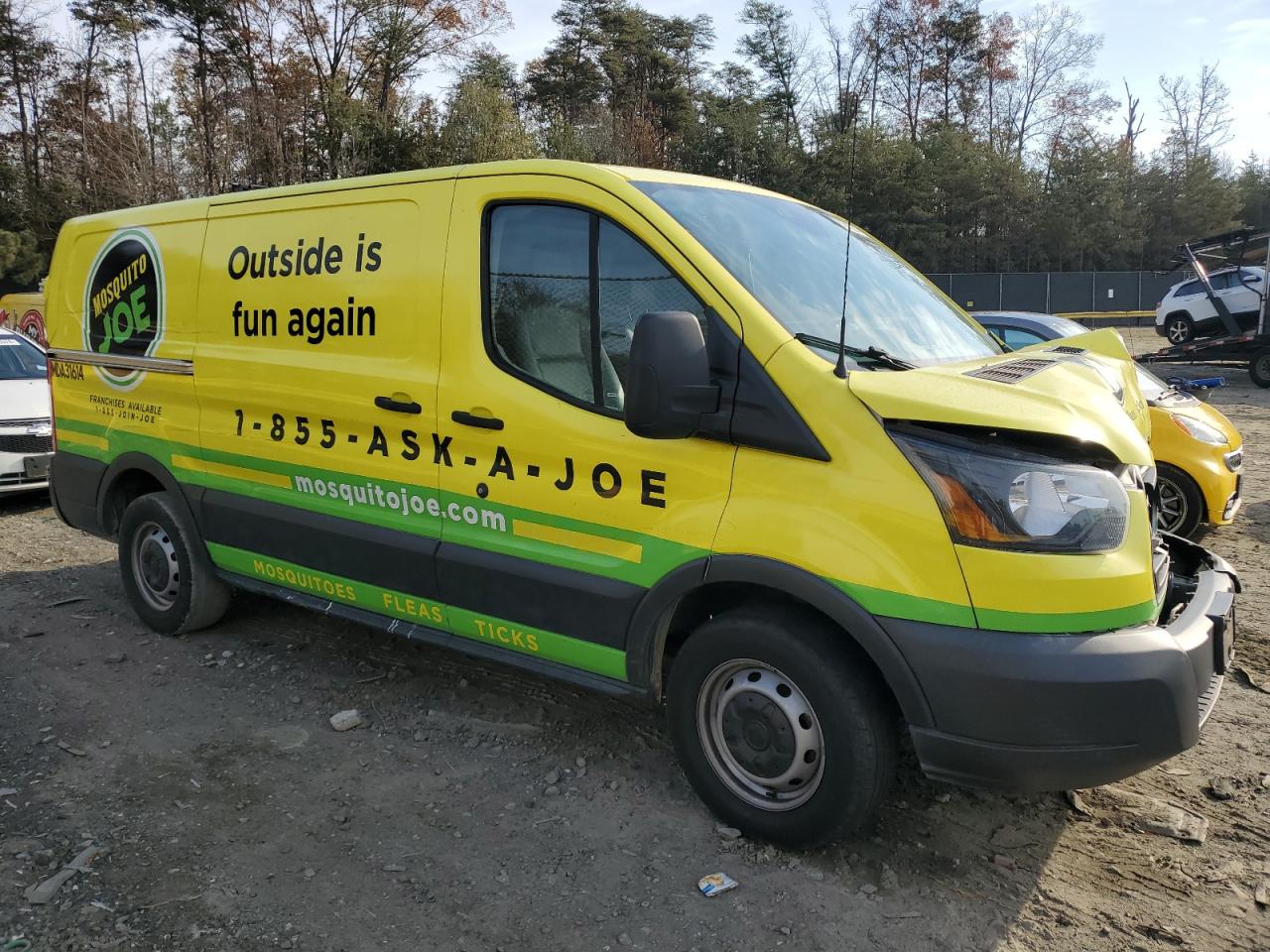 2018 Ford Transit VIN 1FTYE1YM4JKA60371 Copart auction photo, front end / side damage thumbnail 4