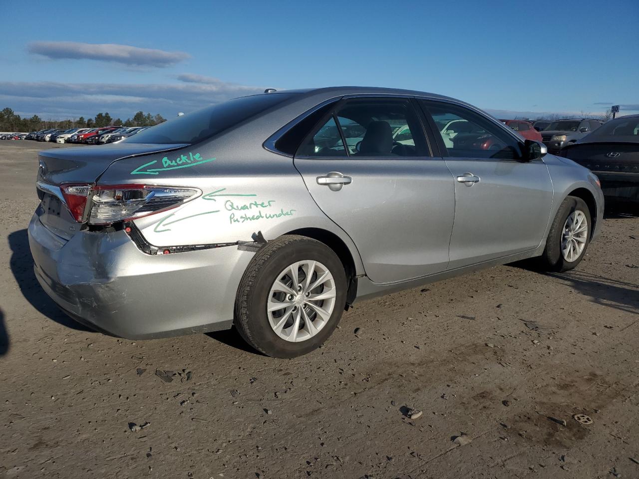 2015 Toyota Camry VIN 4T1BF1FK8FU994920 Copart auction photo, rear end / minor dent/scratches damage thumbnail 3