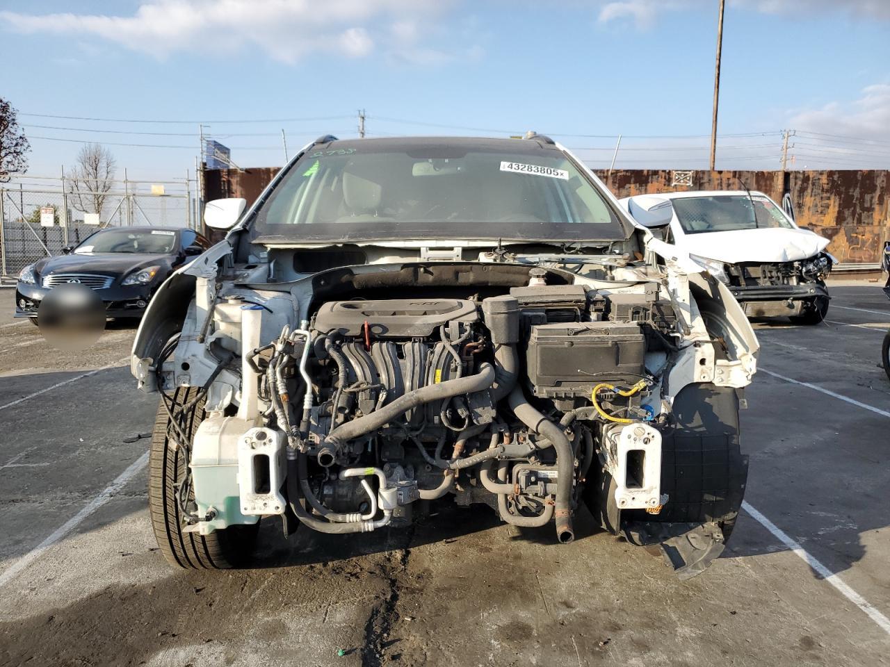 2017 Hyundai Santa Fe VIN 5NMZUDLB7HH047358 Copart auction photo, front end damage thumbnail 5
