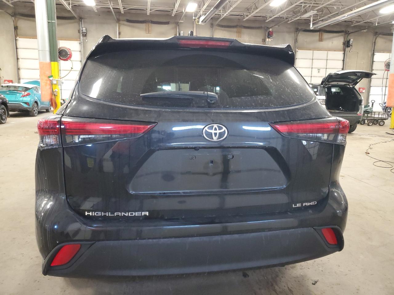 2021 Toyota Highlander VIN 5TDBZRBH4MS133756 Copart auction photo, front end damage thumbnail 6