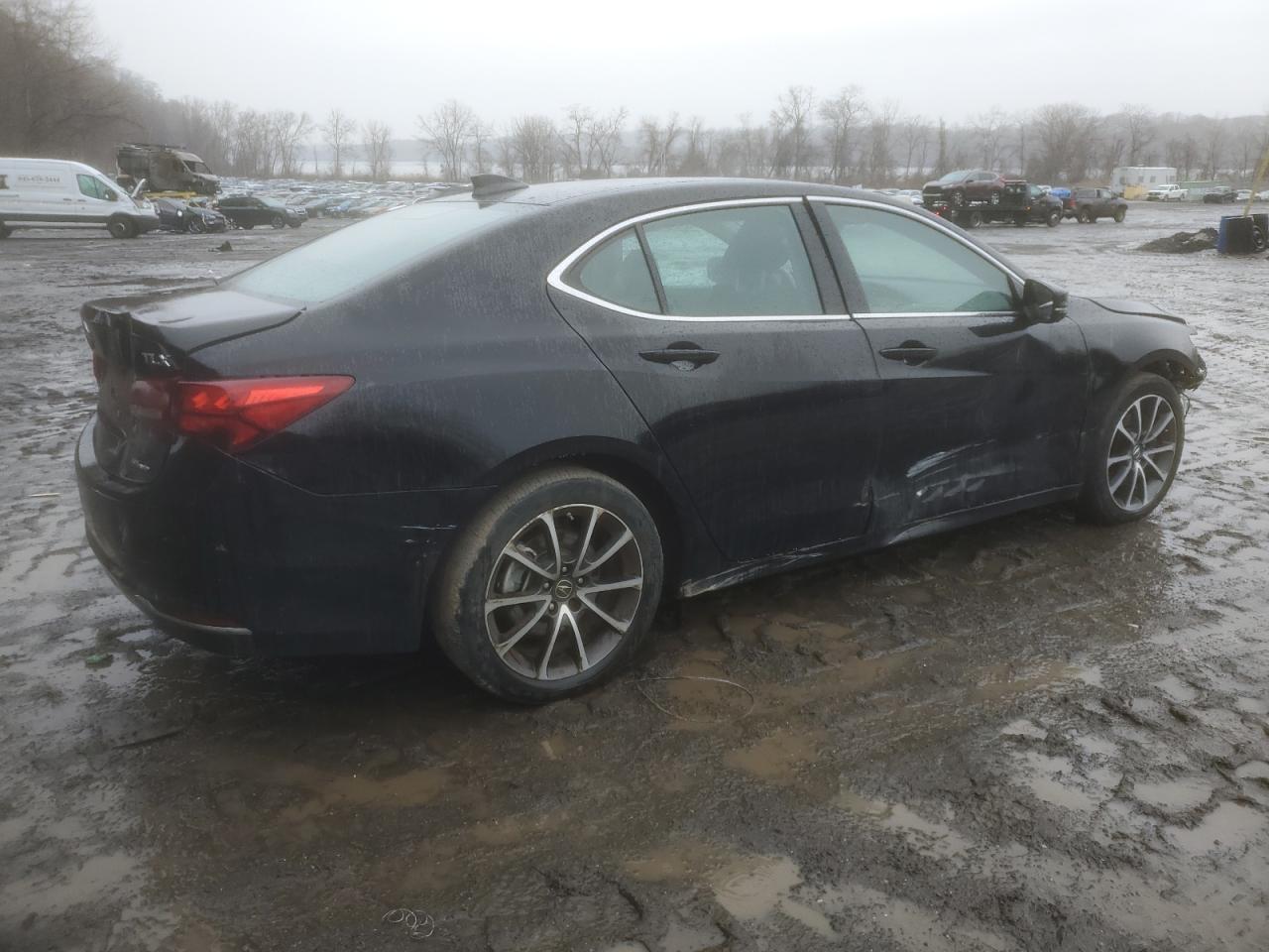 2017 Acura TLX VIN 19UUB3F50HA000412 Copart auction photo, front end / side damage thumbnail 3