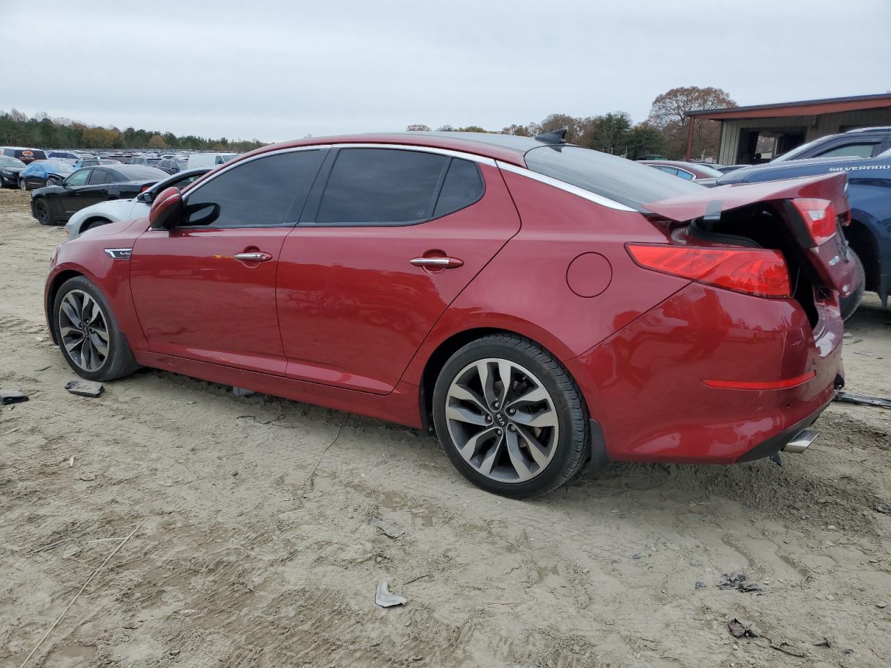 2015 KIA Optima VIN 5XXGR4A60FG513545 Copart auction photo, rear end damage thumbnail 2
