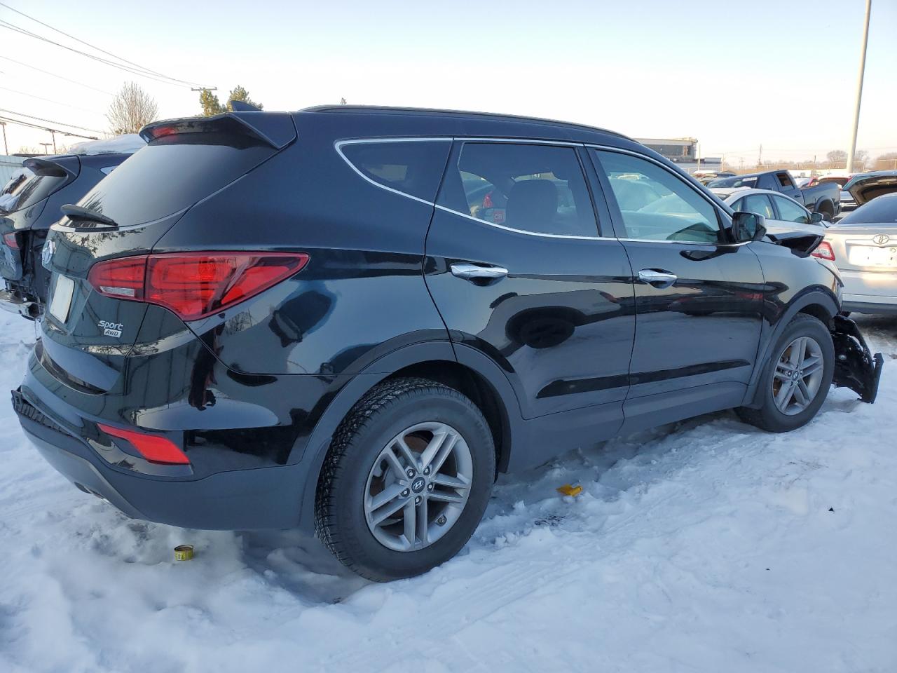 2017 Hyundai Santa Fe VIN 5NMZUDLB1HH046772 Copart auction photo, front end / rear end damage thumbnail 3
