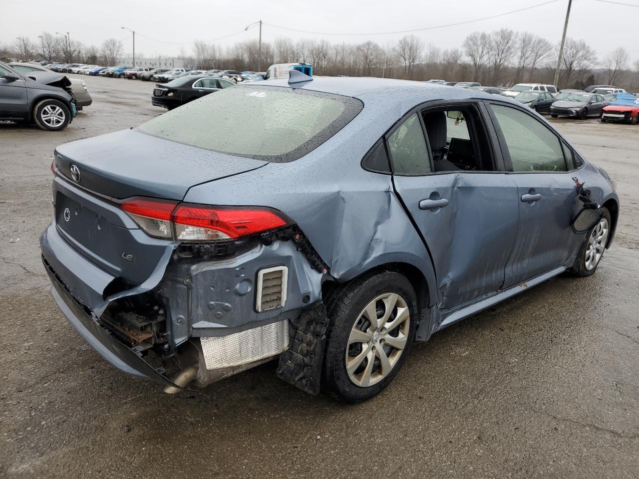 2020 Toyota Corolla VIN JTDEPRAE2LJ079041 Copart auction photo, side / rear end damage thumbnail 3