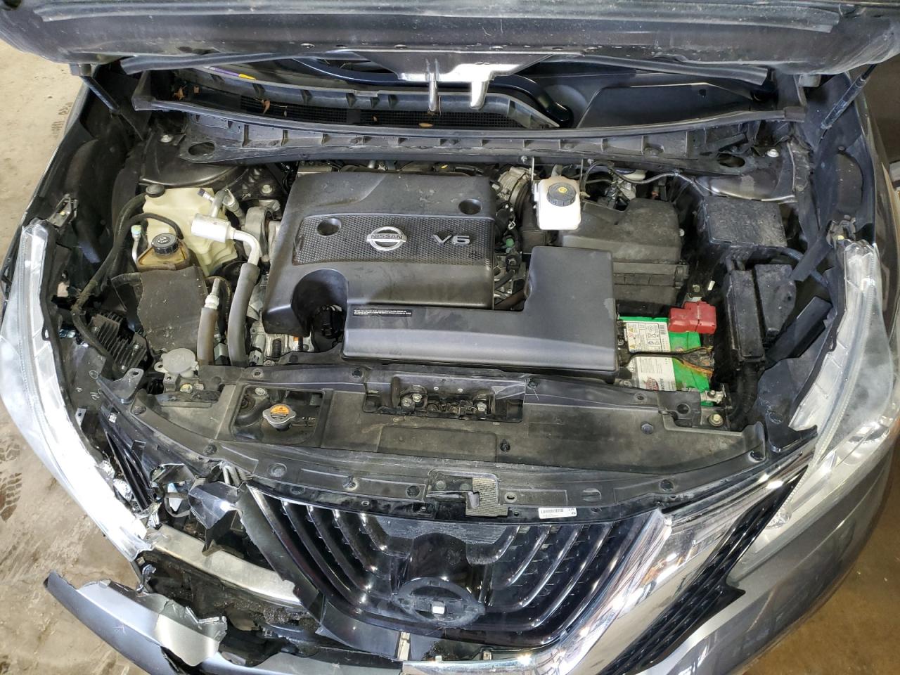 2015 Nissan Murano VIN 5N1AZ2MG4FN285841 Copart auction photo, front end / side damage thumbnail 12