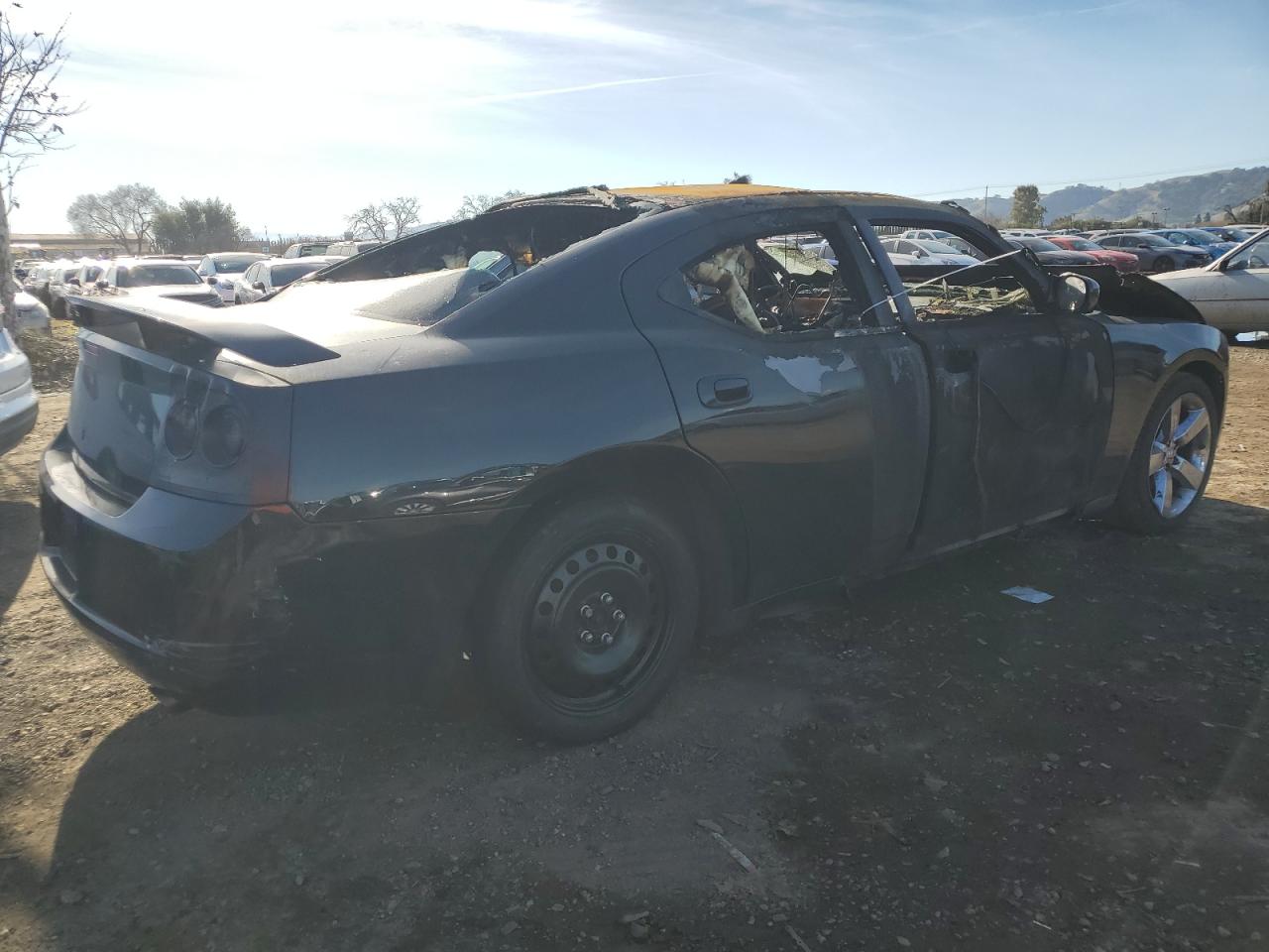 2009 Dodge Charger VIN 2B3LA53T99H553074 Copart auction photo, burn damage thumbnail 3