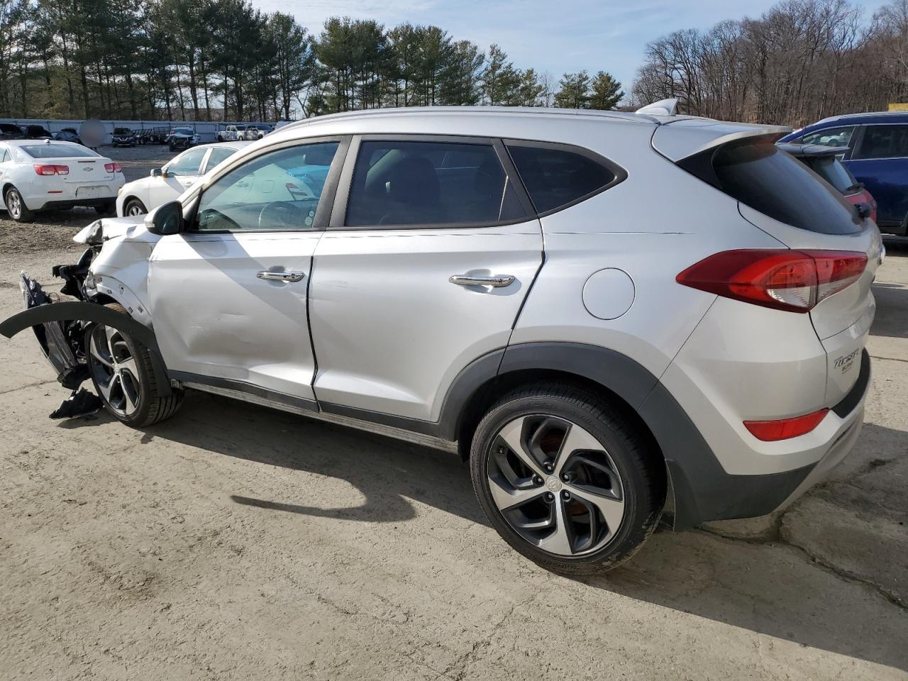 2018 Hyundai Tucson VIN KM8J3CA28JU812357 Copart auction photo, front end / side damage thumbnail 2