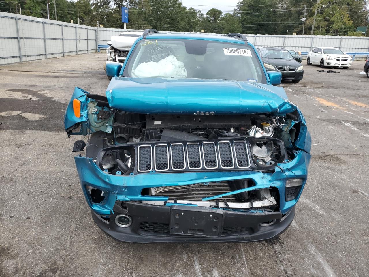 2019 Jeep Renegade VIN ZACNJABB7KPK95146 Copart auction photo, front end damage thumbnail 5
