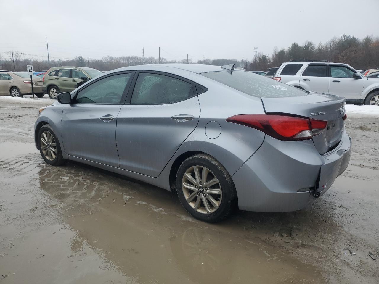 2016 Hyundai Elantra VIN 5NPDH4AE9GH738923 Copart auction photo, front end / rear end damage thumbnail 2
