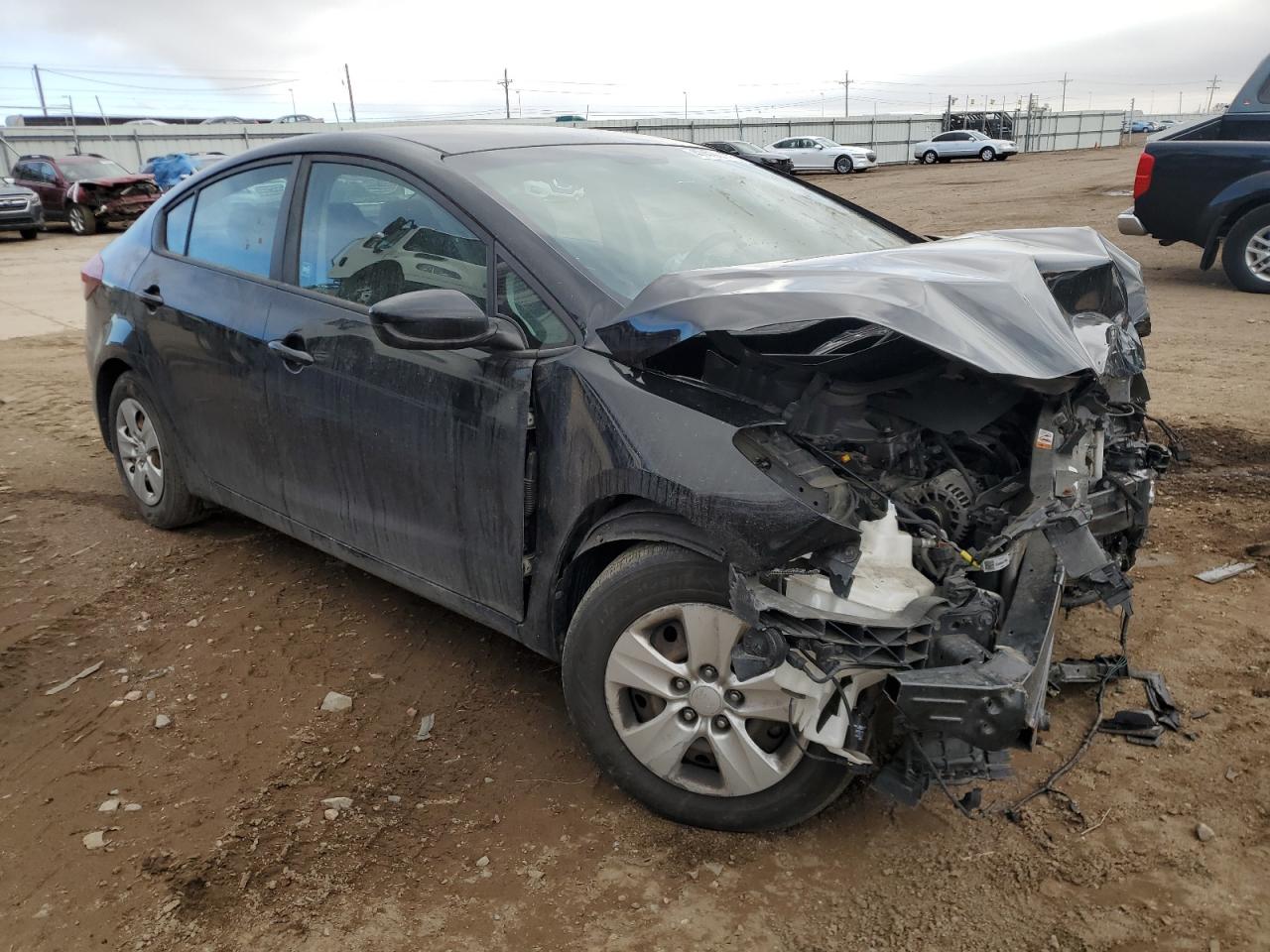 2017 KIA Forte VIN 3KPFL4A7XHE041677 Copart auction photo, front end damage thumbnail 4